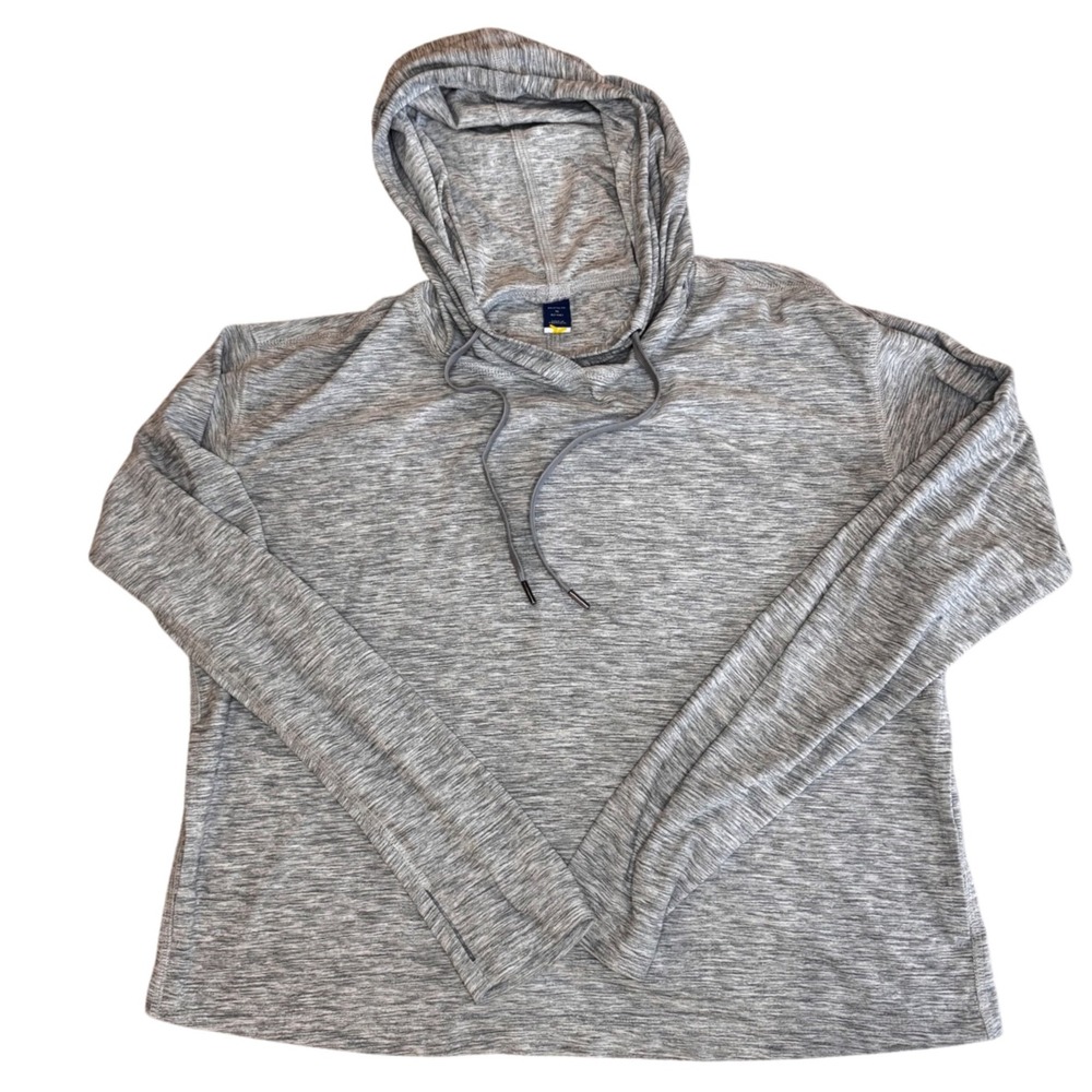 Supersoft Breathe On Go-Dry Hoodie Athletic Workout Gray Hoodie Top Women's M